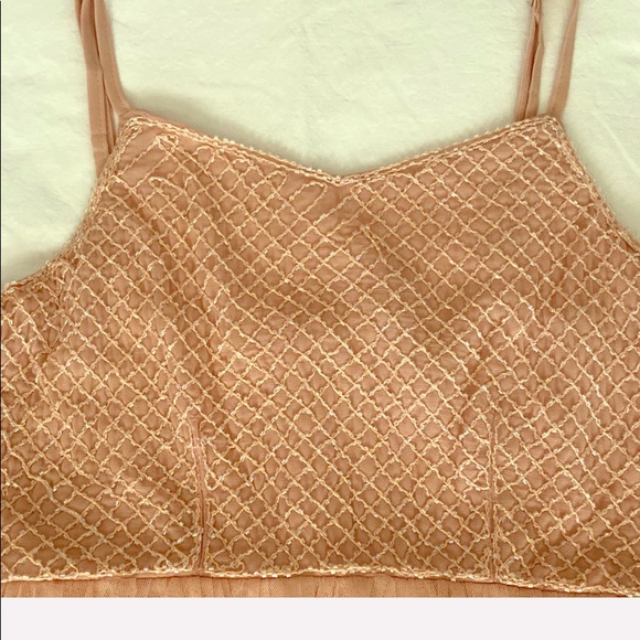 NWT Adorable Champagne Blush Tulle Dress - Picture 5 of 5